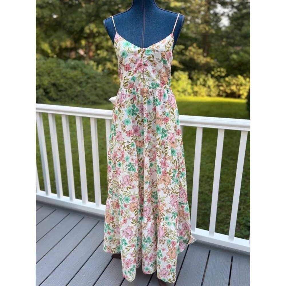Free People Harni Taya Floral Tiered Maxi Dress - XS - Mint Condition